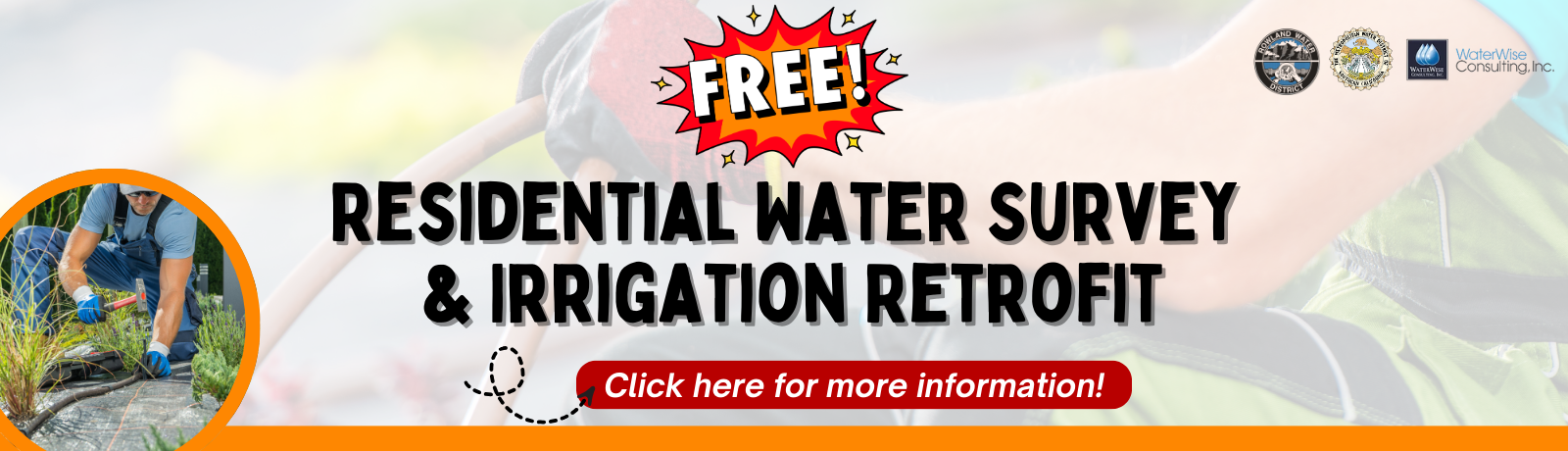 Click here to learn more about our residential water survey and irrigration retrofit! Free!